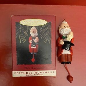 Hallmark Keepsake Ornament - Santa with Black Hat and Red Coat